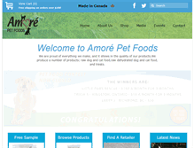 Tablet Screenshot of amorepetfoods.com